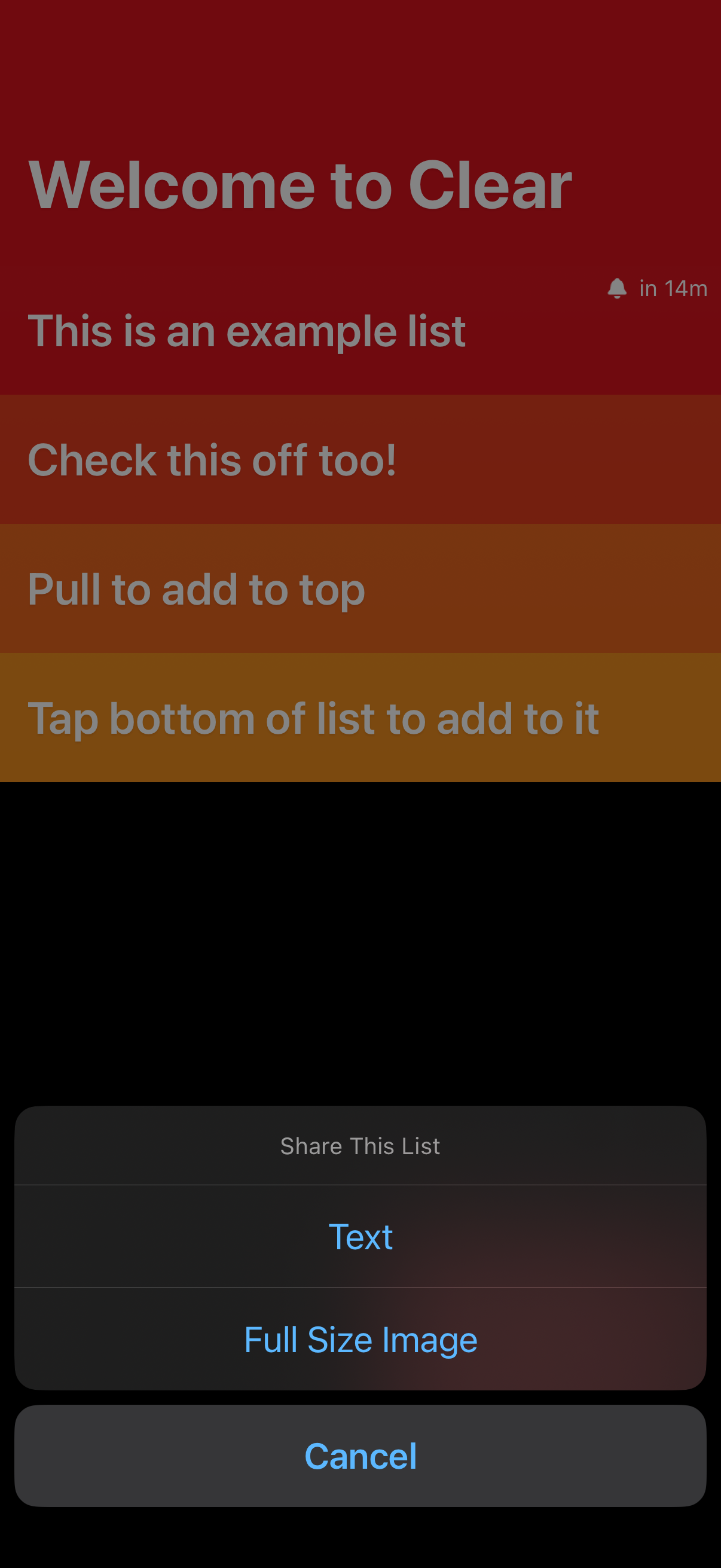 clear-todo modal screenshot